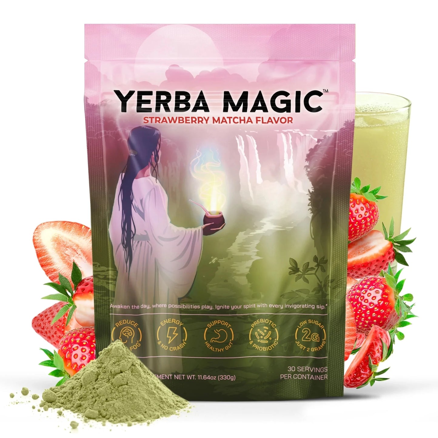 Yerba Magic - Yerba Mate Instant Tea Powder | Peach Mango and Strawberry Flavor
